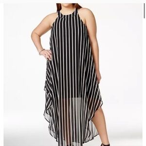 Beautiful Ladies Love Squared black white maxi dress EUC